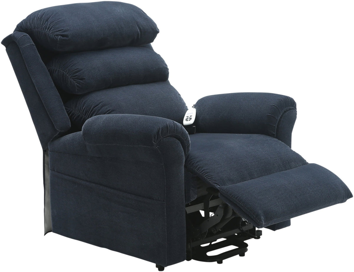 Blue Aidapt Walmesley, Electric Dual Motor Rise &amp; Recline Chair, For Elderly and Disabled reclined