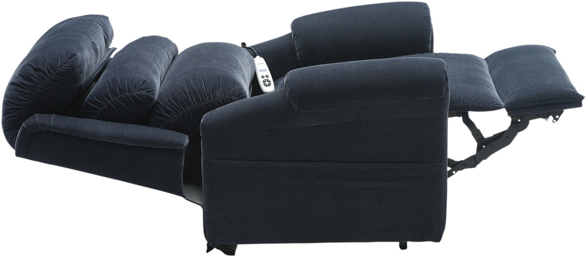 Blue Aidapt Walmesley, Electric Dual Motor Rise &amp; Recline Chair, For Elderly and Disabled fully reclined