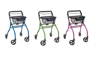 Alerta Four-Wheel Aluminium Lightweight Indoor Rollator 3 colours