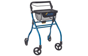 Alerta Four-Wheel Aluminium Lightweight Indoor Rollator Blue