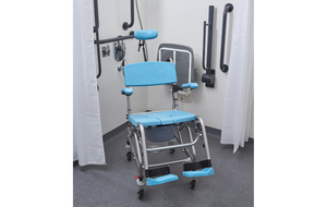 Alerta Aqua Community Shower Commode Chair lifestyle photo