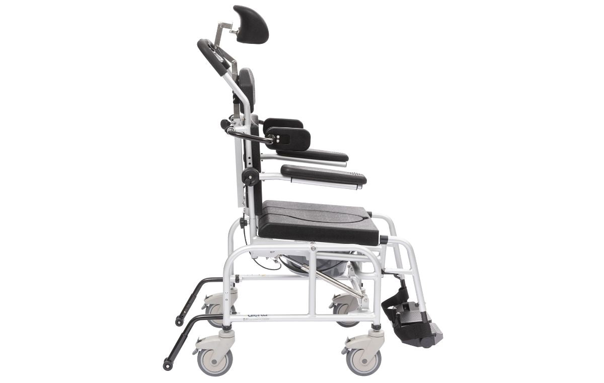 Alerta Aqua Hi-Lo Shower Commode Chair side view