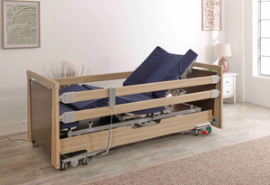 Apollo Healthcare Saturn Rotate Low Profiling Bed handrails up