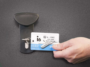 key card for the Asgard Mobility Scooter Storage Shed. Secure Scooter Garage Protection Against Theft and Weather