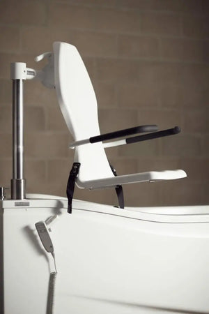 Astor Bannerman Compact DCII Bath seat elevated over the bath