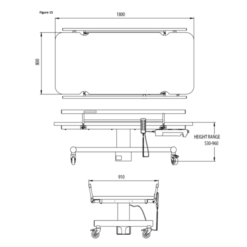 Astor Bannerman Mobile Changing Table illustrated specifications 