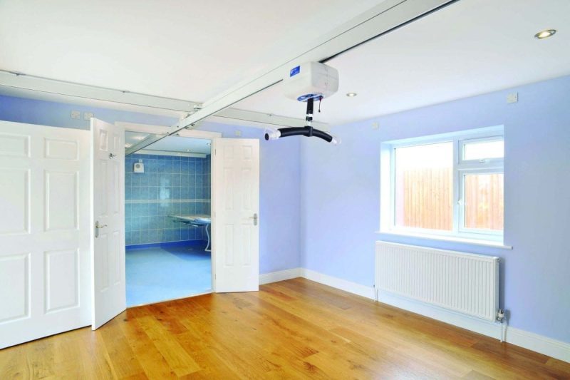Astor Bannerman OT200 Ceiling Track Hoist room to bathroom installment