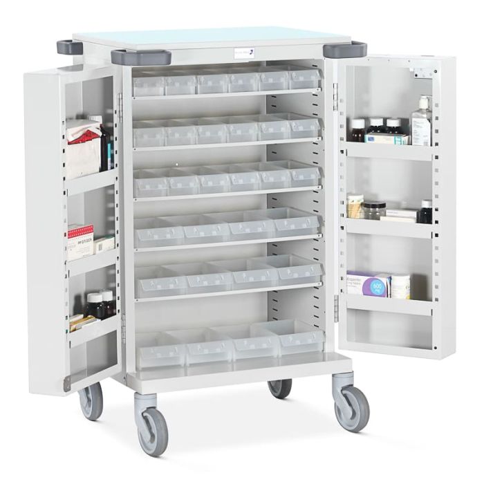 Bristol Maid Pharmacy Trolley with Trays PTD/HSB/A18C12