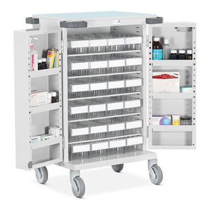 Bristol Maid Pharmacy Trolley with Trays PTD/HSB/LP24