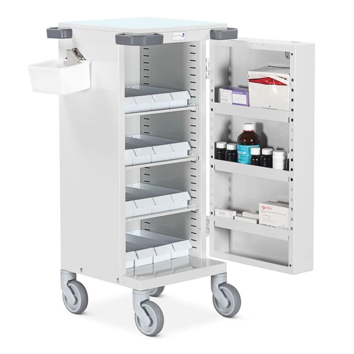 Bristol Maid Pharmacy Trolley with Trays  PTS/HSB/LA16