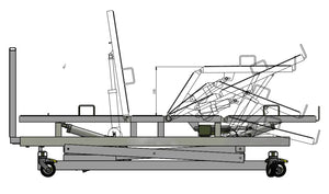 Centrobed Delaware Multi Position Profiling Bed illustrated leg positions 