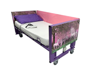 Centrobed Quoddy Paediatric Profiling Bed with a horse artwork