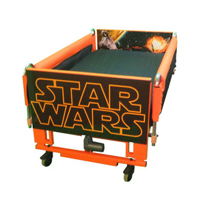 Centrobed Quoddy Paediatric Profiling Bed with a starwars artwork orange