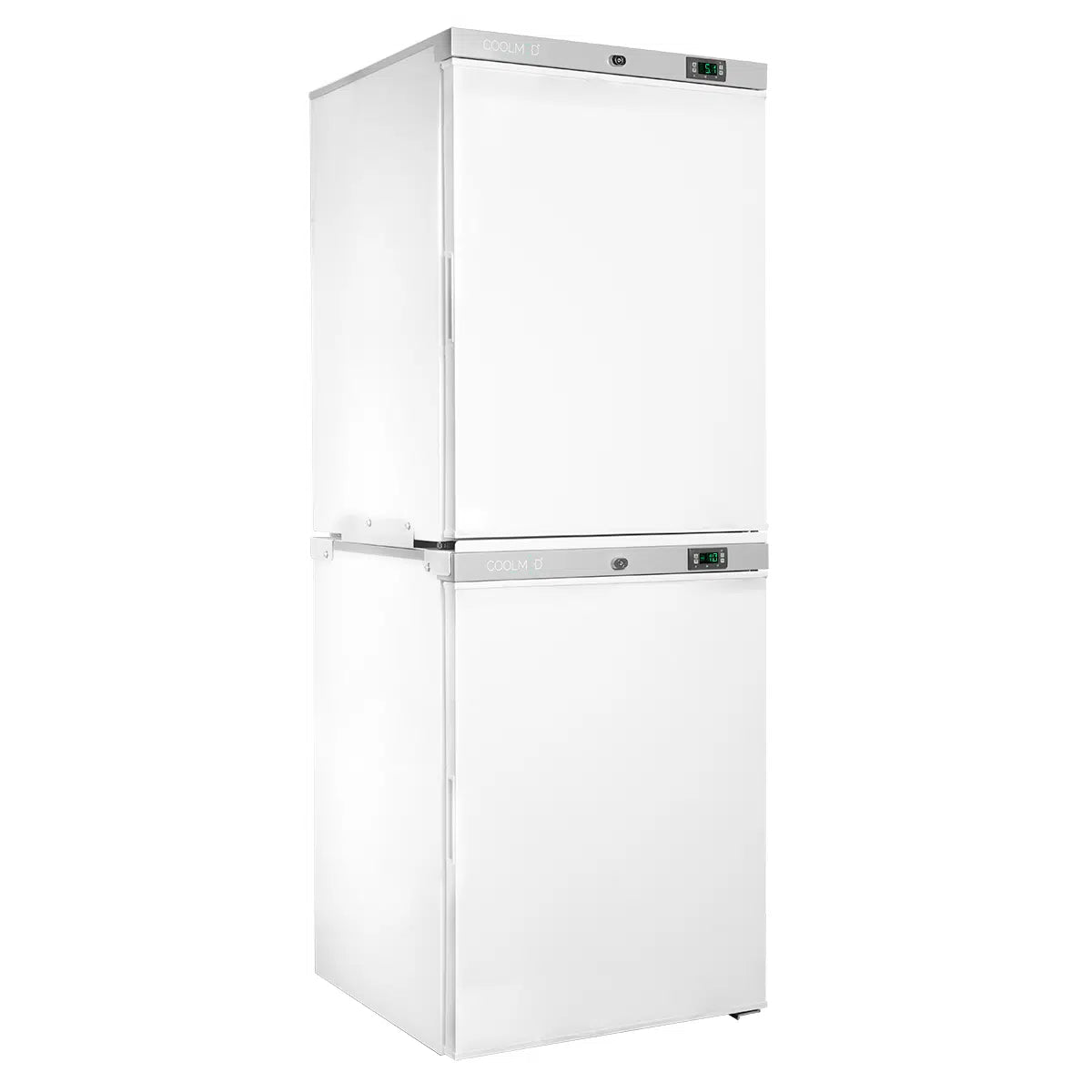 Coolmed 260L Combi Fridge/Freezer closed facing right