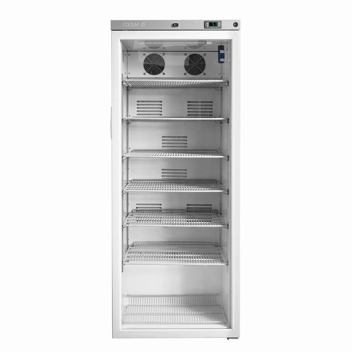 Coolmed 300L RTS Cabinet Medical Fridge glass door closed front view