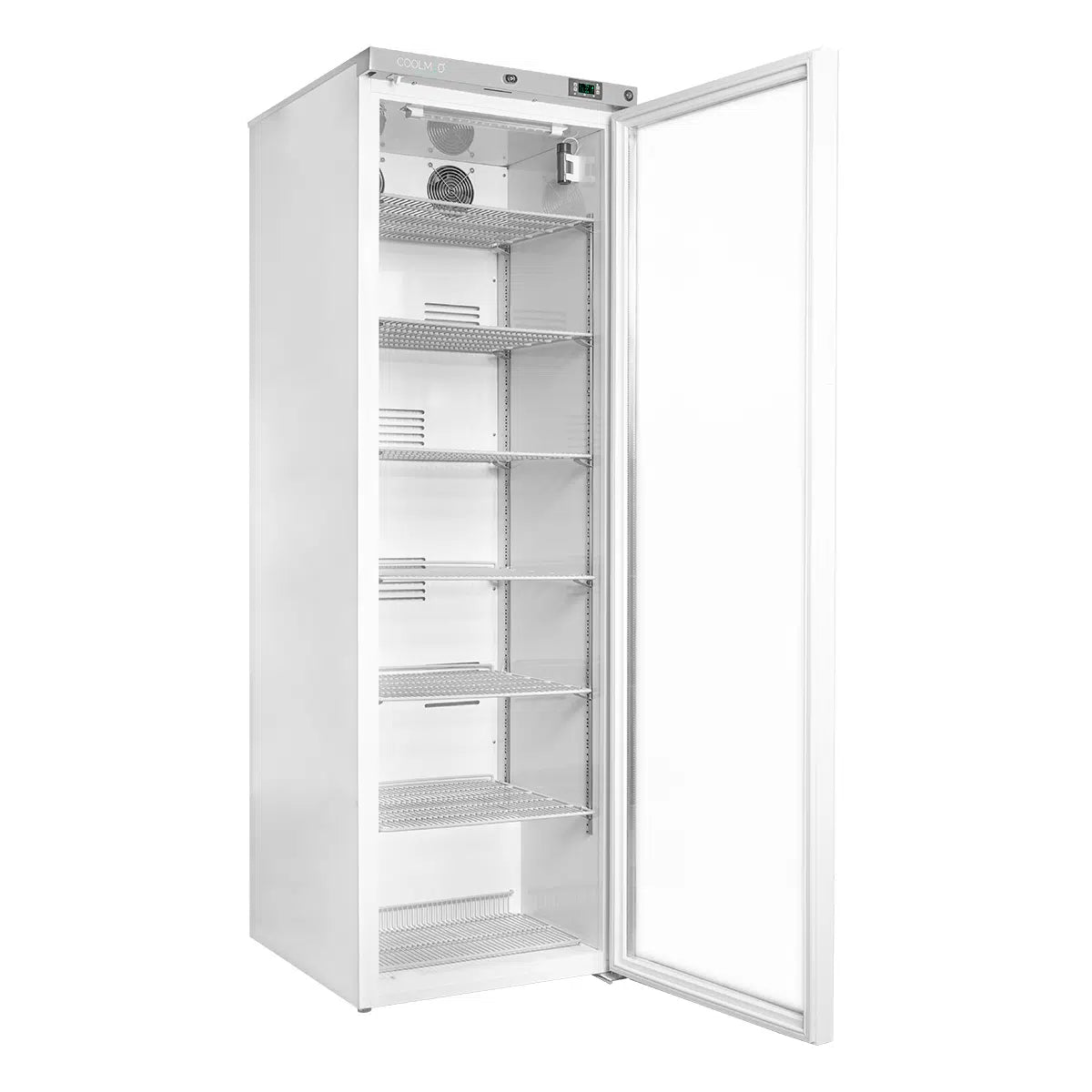 Coolmed 400L RTS Cabinet Medical Fridge glass door opened facing right