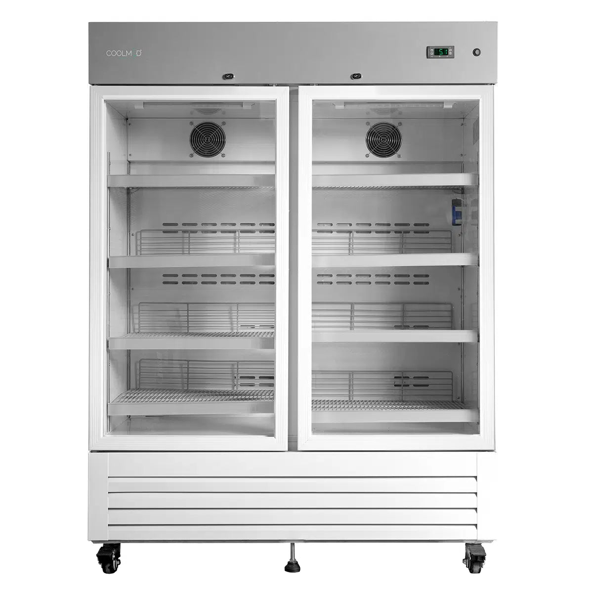Coolmed 500L RTS Cabinet Medical Fridge glass door close