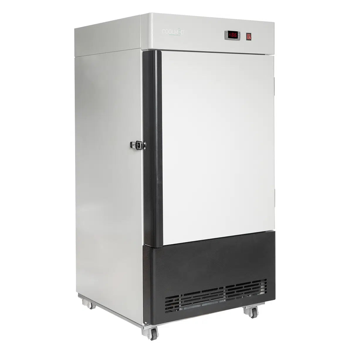 Coolmed Minus 86°C Ultra Low Temperature Freezer closed facing right
