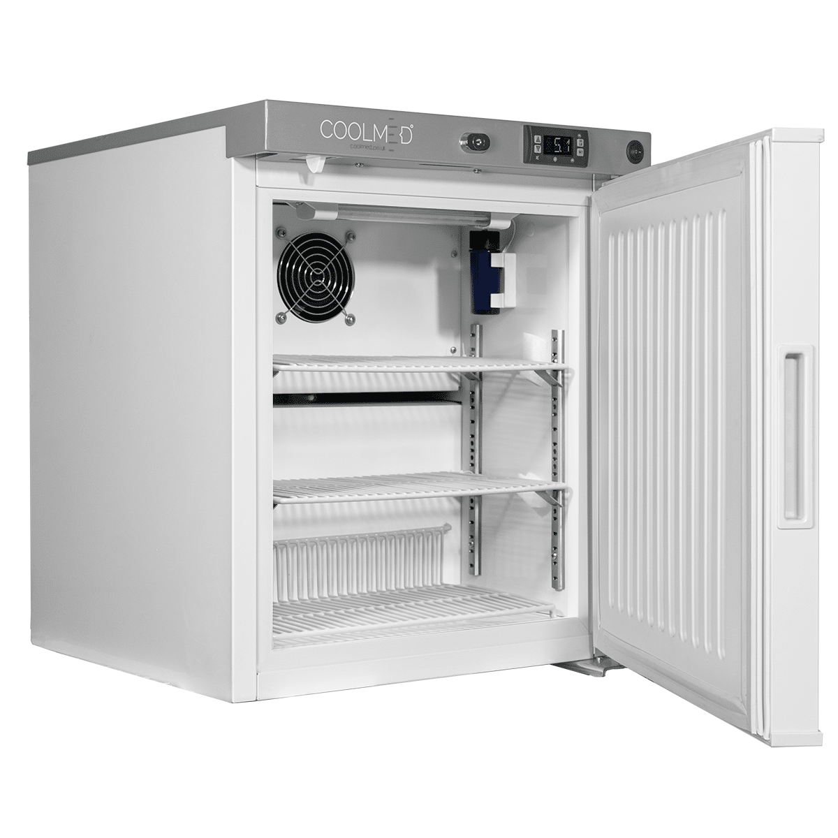 Coolmed Small Ward Refrigerator 29L opened facing right