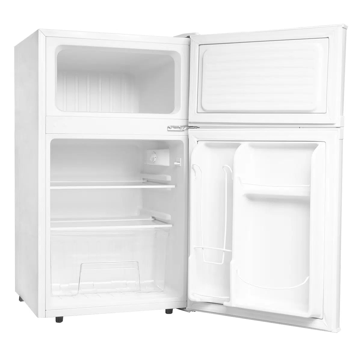 Coolmed Under-Counter Staff Room Fridge/Freezer opened facing right 