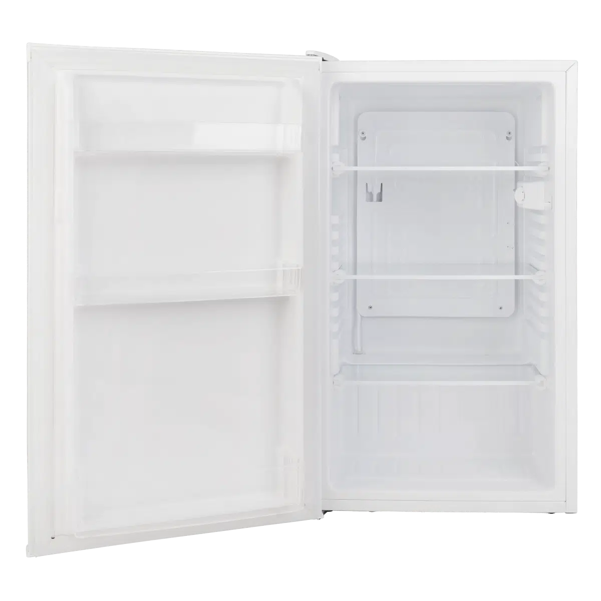 Coolmed Under-Counter Staff Room Fridge solid door opened front view