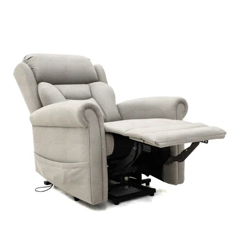 Dallux Nevis Riser Recliner Cream reclined position