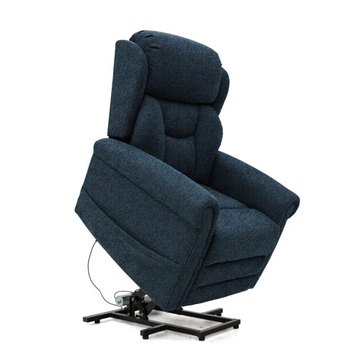 Dallux Nevis Riser Recliner Denim rise position
