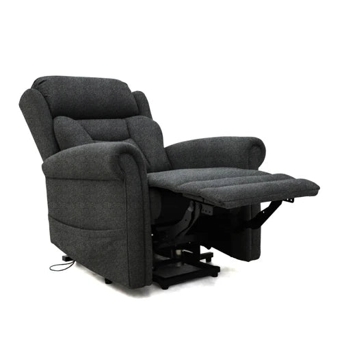 Dallux Nevis Riser Recliner Graphite reclined position