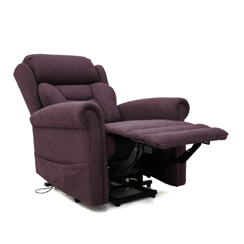 Dallux Nevis Riser Recliner Rose reclined position