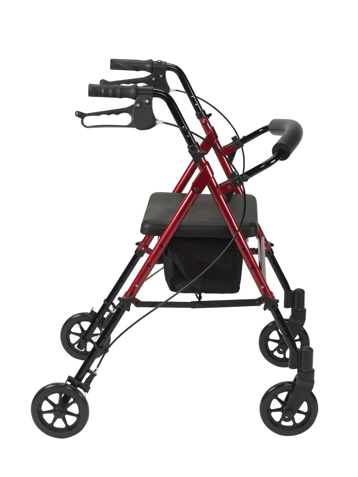 Drive Devilbiss Adjustable Aluminium Rollator Red Side