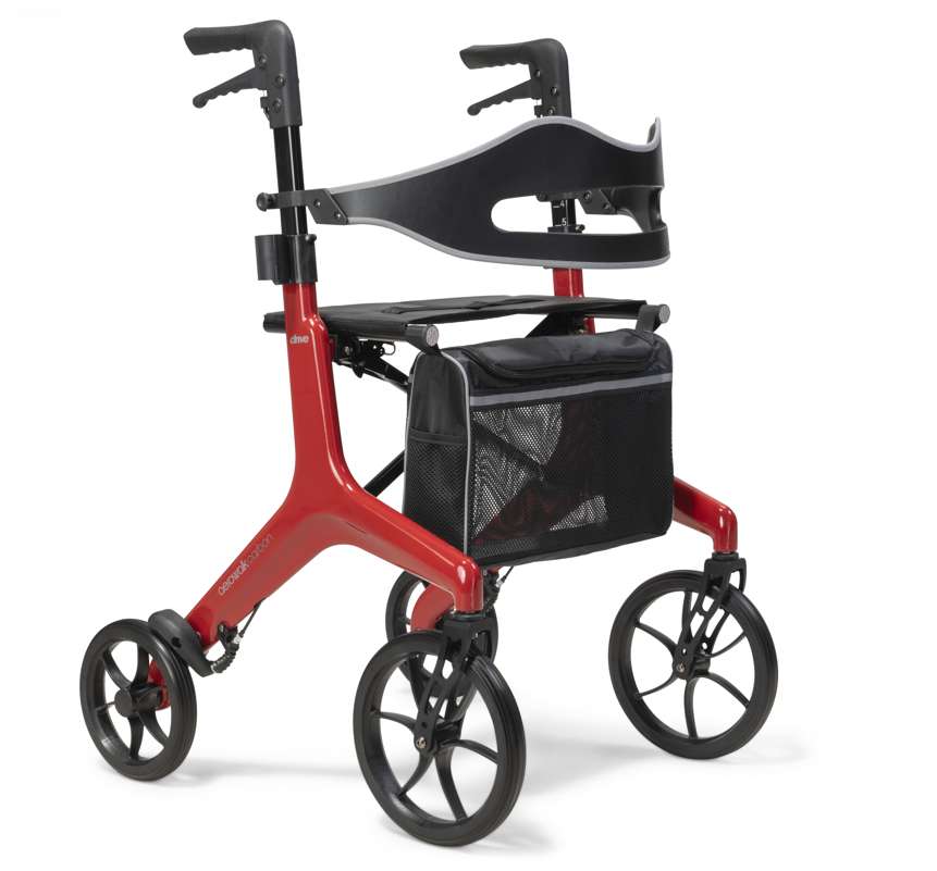 Drive Devilbiss AeroWalk Carbon Rollators in Red