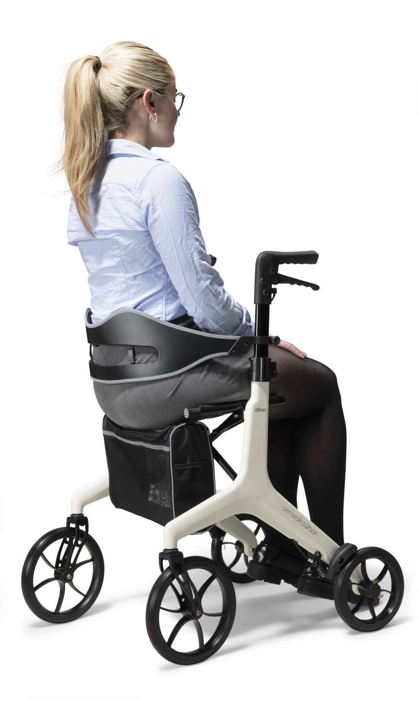 Drive Devilbiss Suspension Rollator Walker – Lightweight Aluminum, Shock Absorbing, Foldable With Seat & Bag