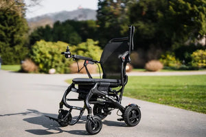 Drive Devilbiss AirFold Carbon Fibre Powerchair outdoors