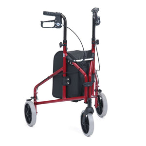 Drive Devilbiss Aluminium Tri Walker with Bag Red