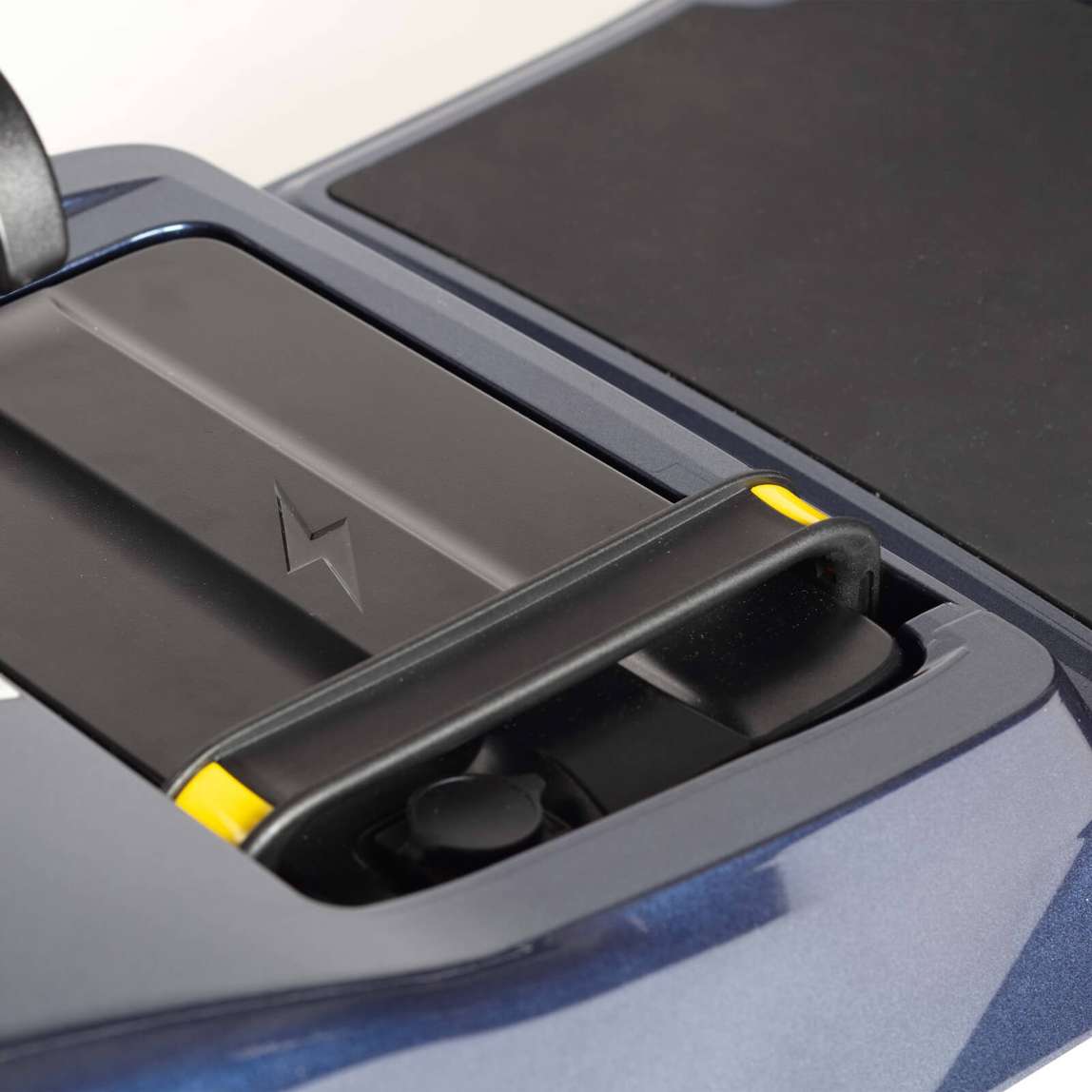 Drive Devilbiss AstroLite Lightweight Boot Scooter Blue Battery Compartment