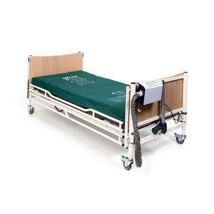 Drive Devilbiss Auto One System Dynamic Mattress with pump fully covered on a hospital bed