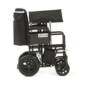 Drive Devilbiss Bariatric Steel Transit Wheelchair Side