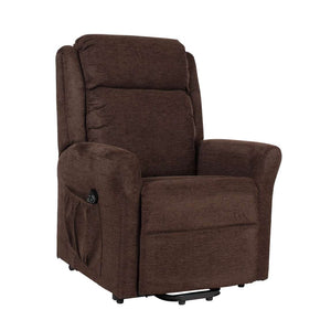 Drive Devilbiss Maryville Dual Motor Riser Recliner Chocolate Brown Upright Position