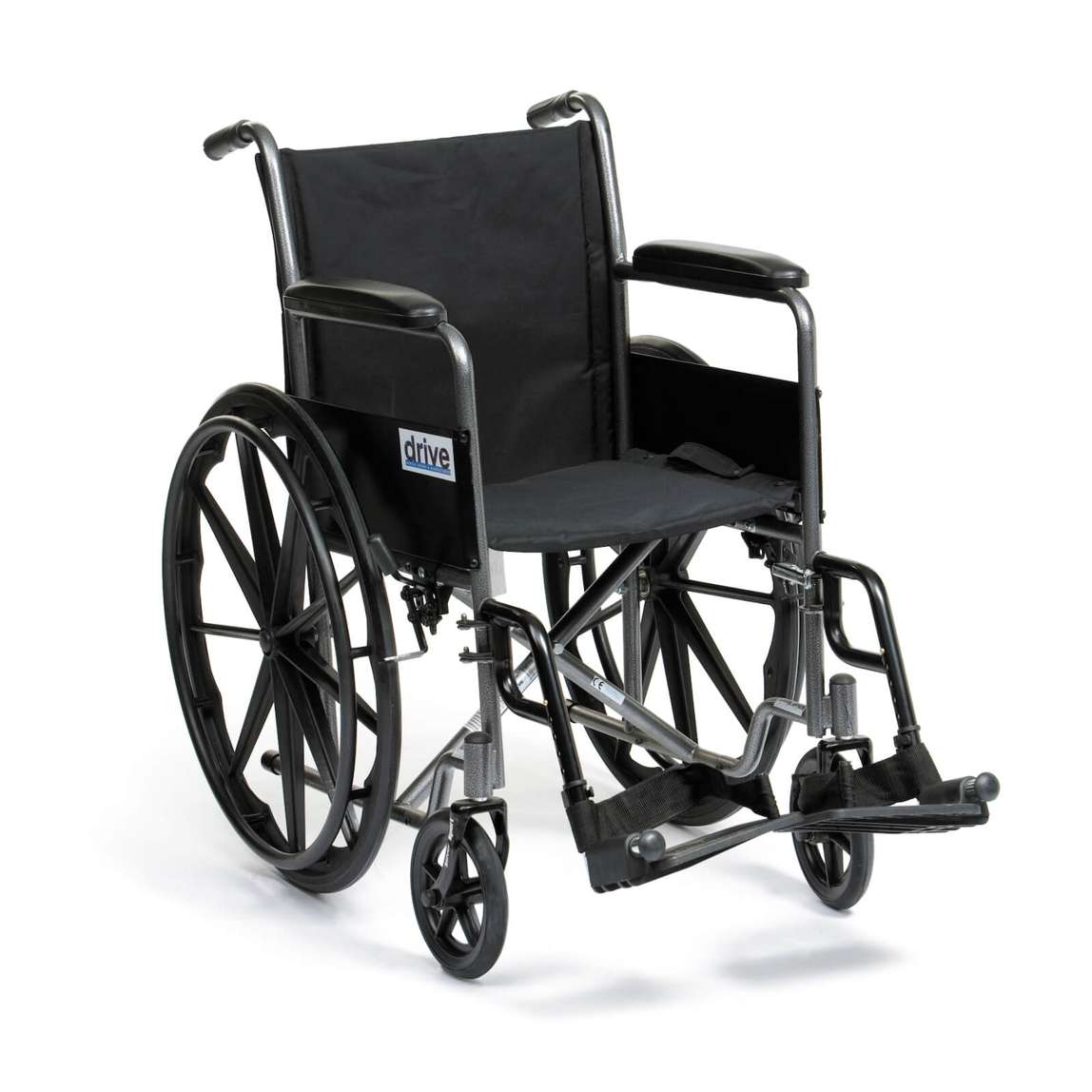 Drive Devilbiss Silver Sport Steel Self Propel Wheelchair Side