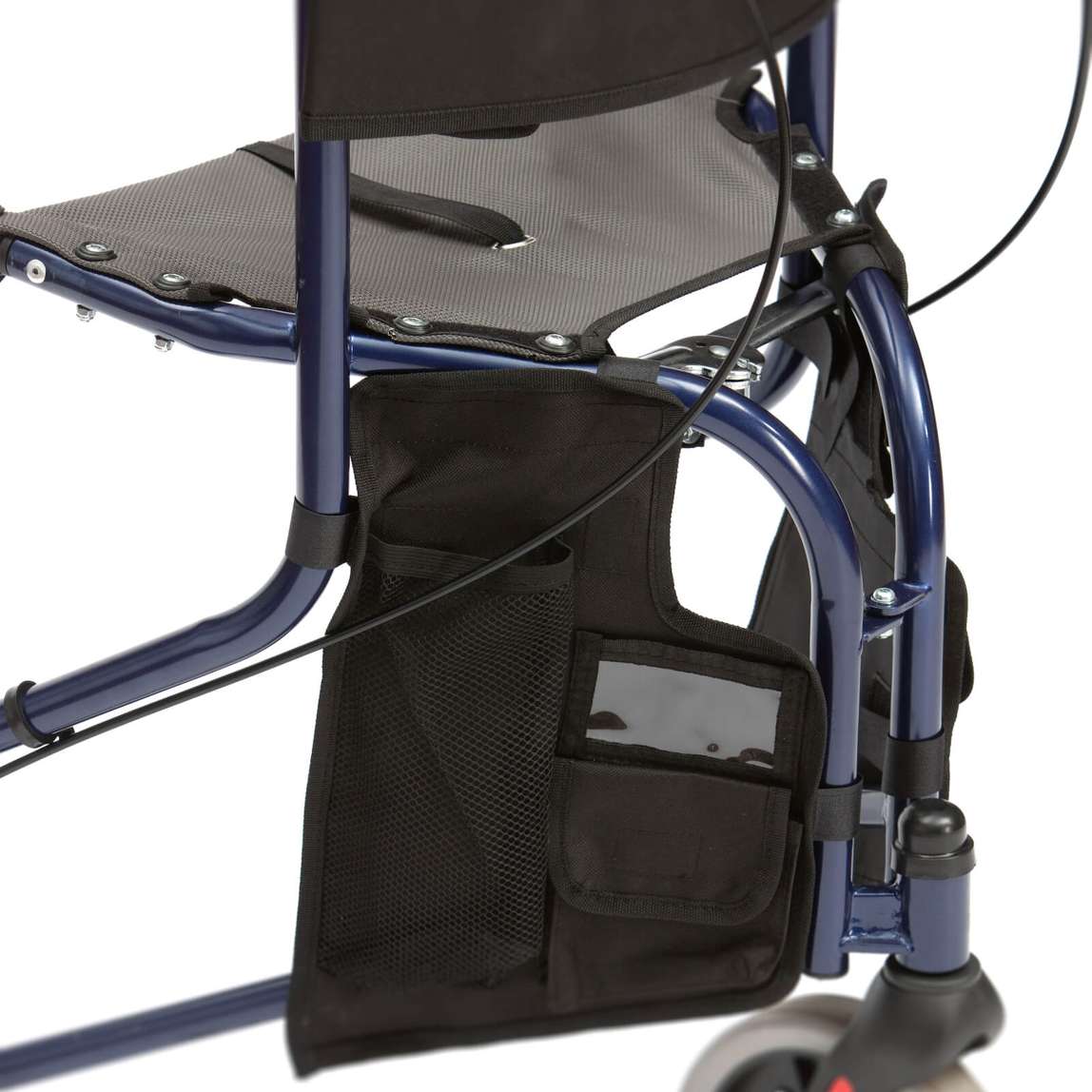 Drive Devilbiss Steel Tri Walker with Seat Blue