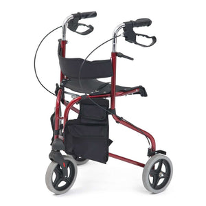 Drive Devilbiss Steel Tri Walker with Seat Red