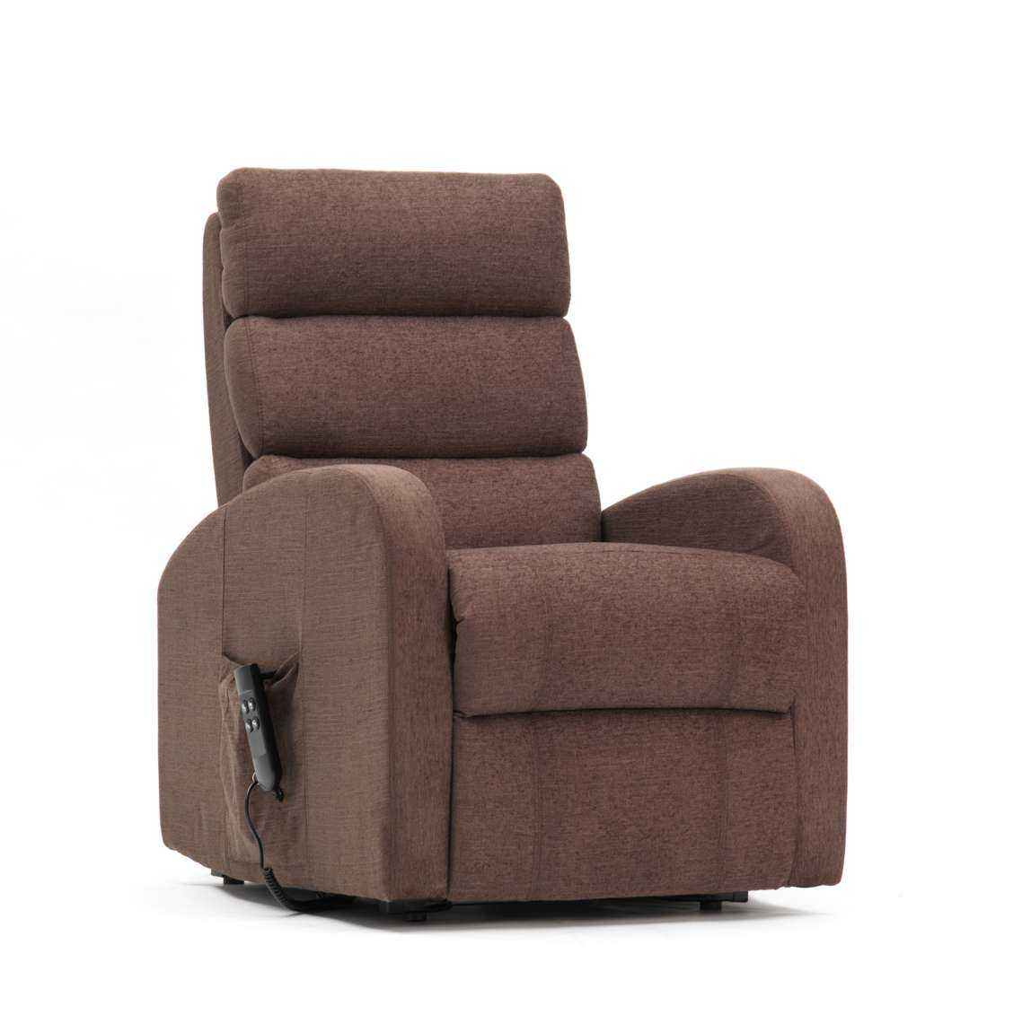 Drive Devilbiss Three Pillow Back Single Riser Recliner Brown