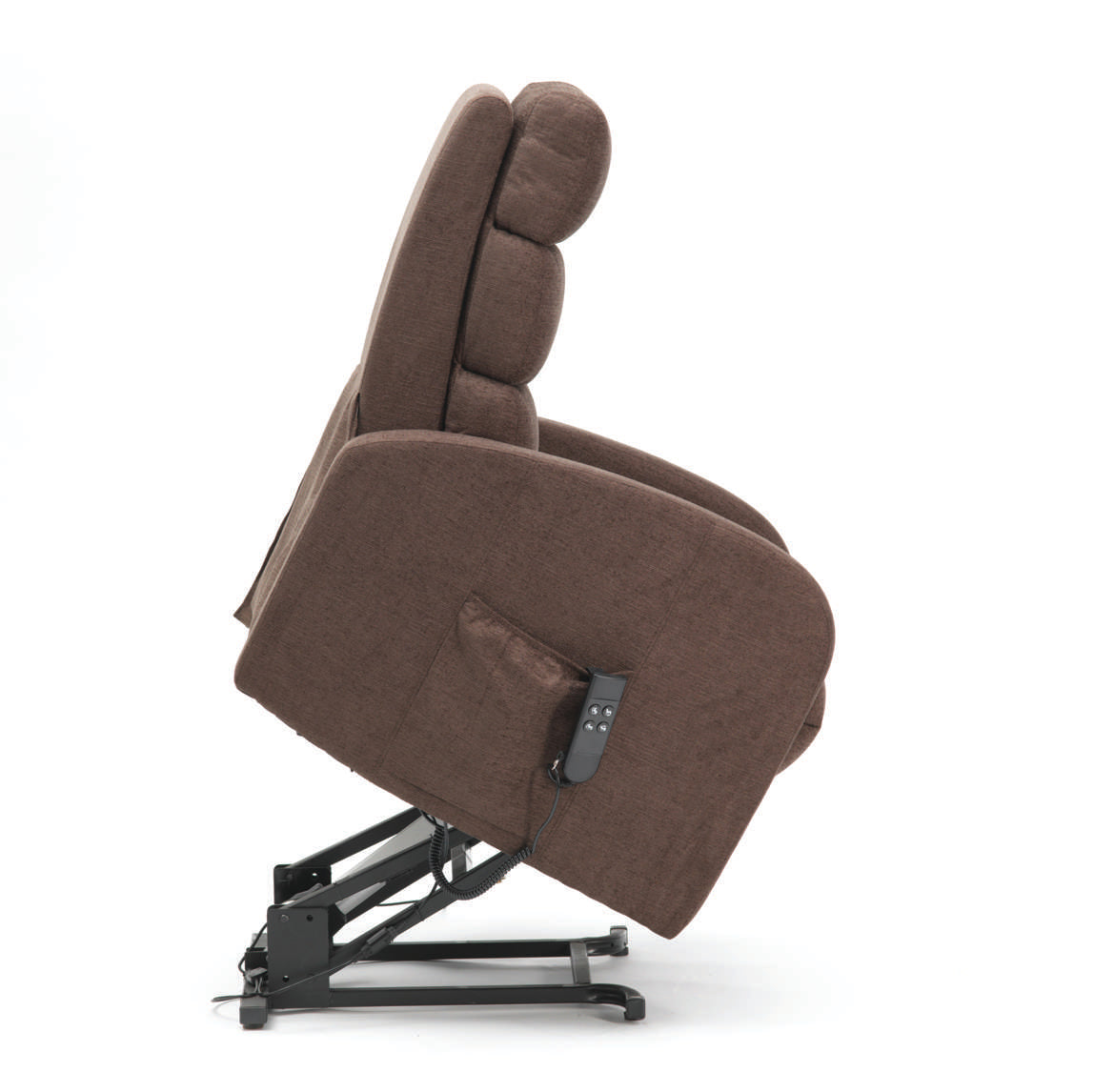Drive Devilbiss Three Pillow Back Single Riser Recliner Side