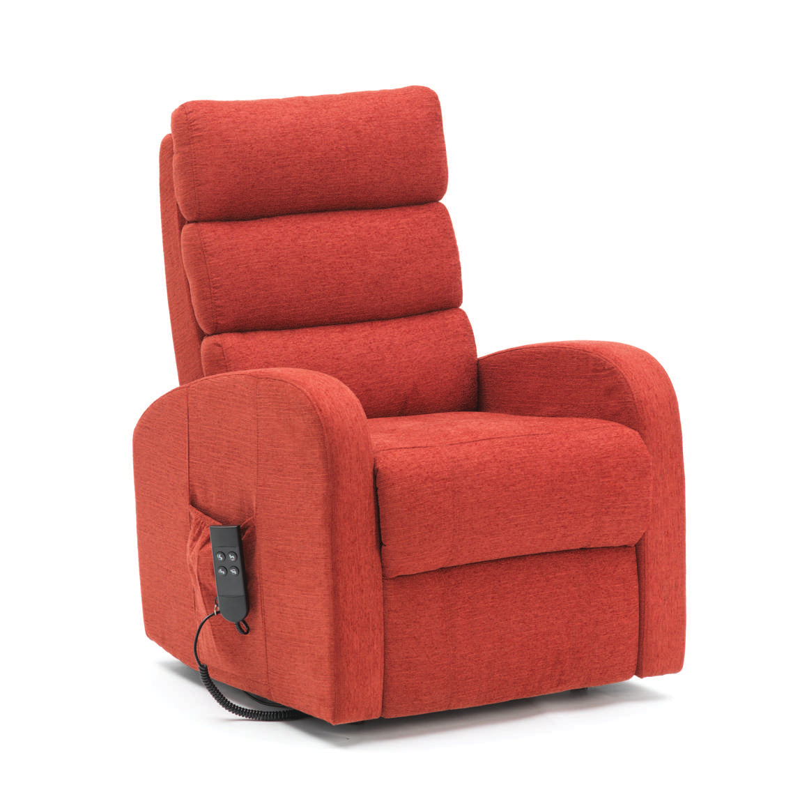 Drive Devilbiss Three Pillow Back Single Riser Recliner Terracotta