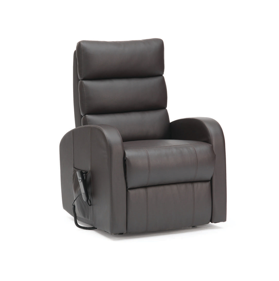 Drive Devilbiss Three Tier Back PU Single Motor Riser Recliner Brown