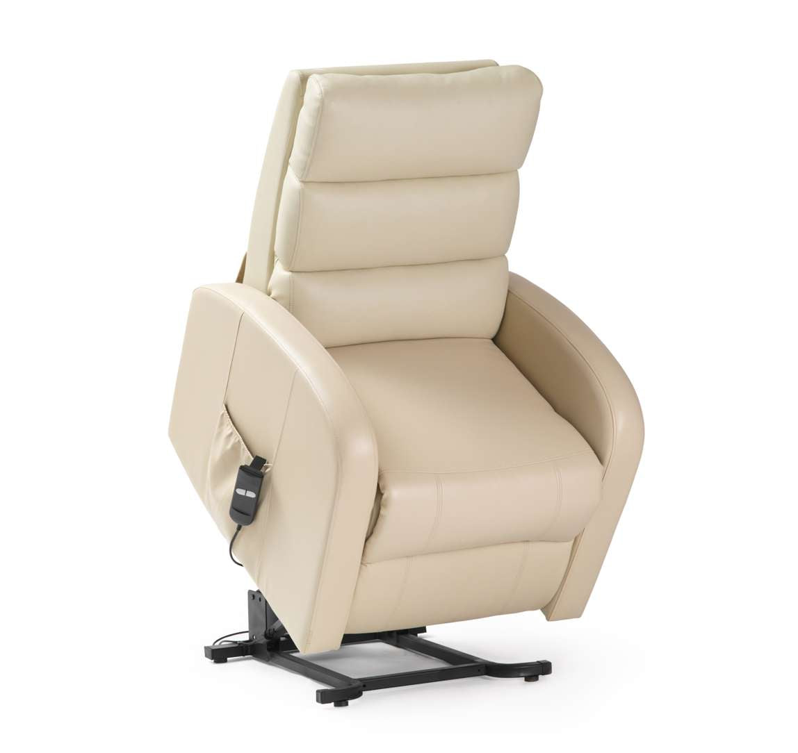 Drive Devilbiss Three Tier Back PU Single Motor Riser Recliner Cream Forward