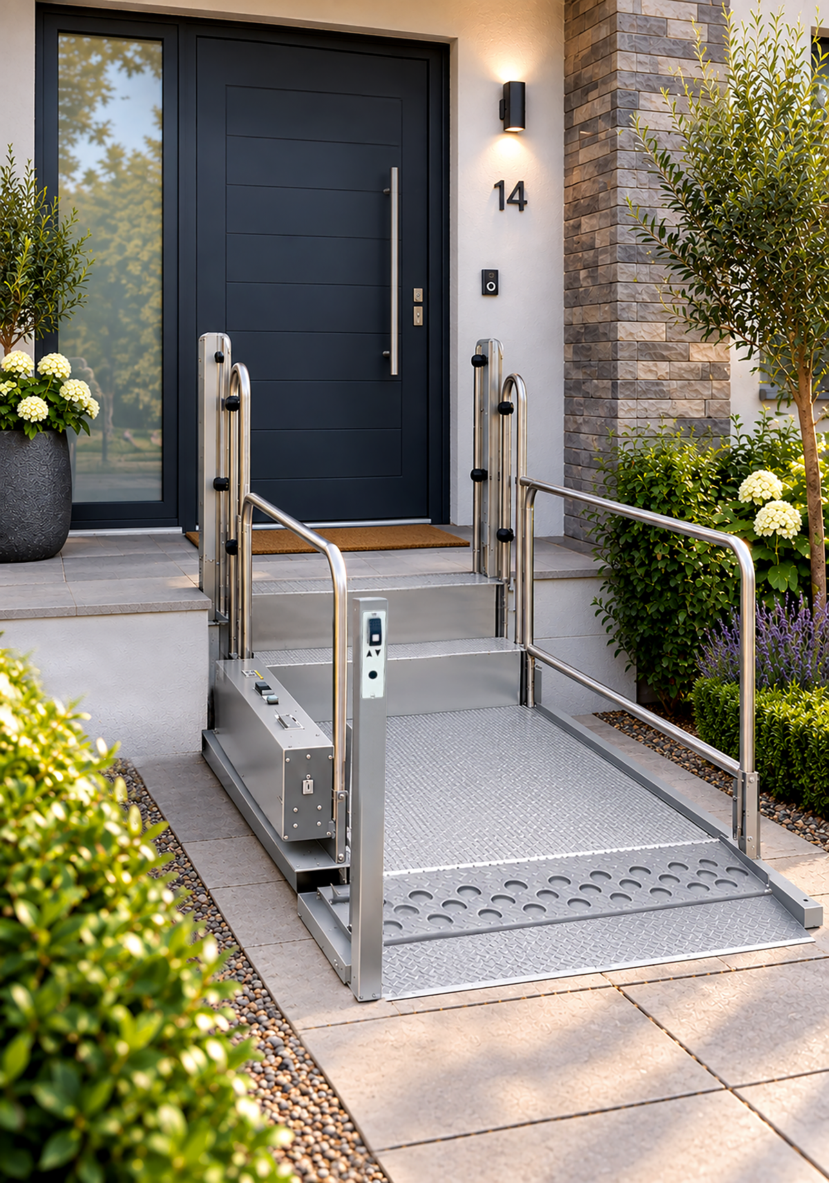 elevate platform lift echo 100 multiple step platform lift fully lowered 