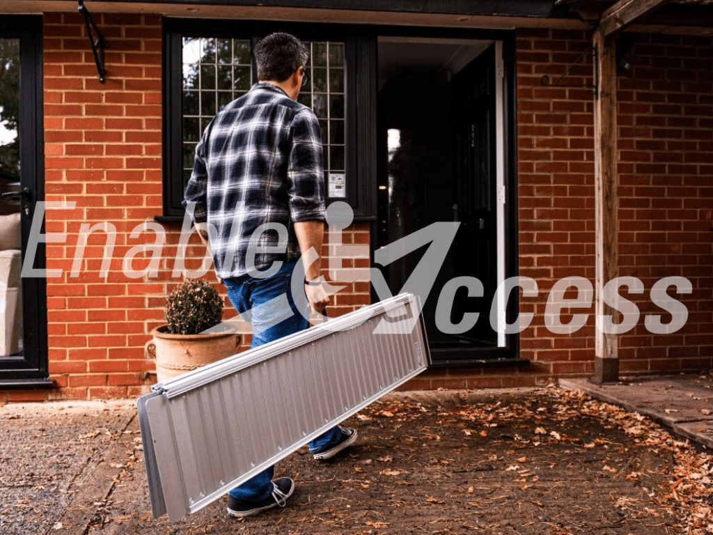 Enable Access Metro Mobility Aluminum Wheelchair Ramp Folded