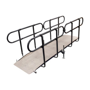 Enable Access Perma Ramp Adjust Highr Rise Wheelchair and Threshold Ramp kit with Quick rails full view 