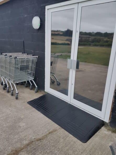 Doors Beside Ramp Exterior Wheelchair Accessible Doors